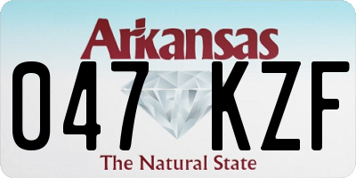 AR license plate 047KZF