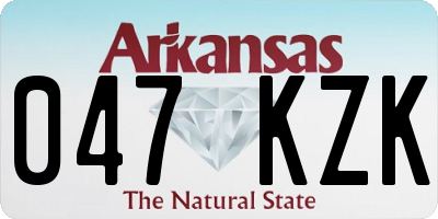 AR license plate 047KZK