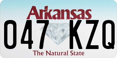 AR license plate 047KZQ