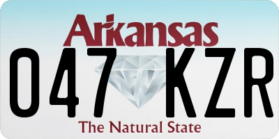 AR license plate 047KZR