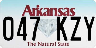 AR license plate 047KZY