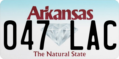 AR license plate 047LAC