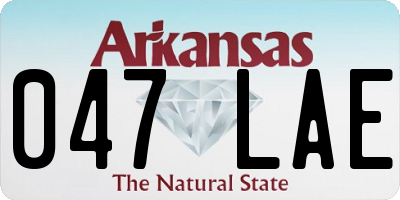 AR license plate 047LAE