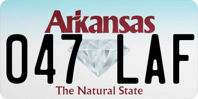 AR license plate 047LAF