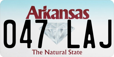 AR license plate 047LAJ