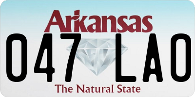 AR license plate 047LAO