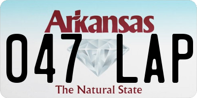 AR license plate 047LAP