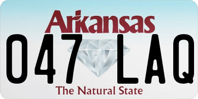 AR license plate 047LAQ
