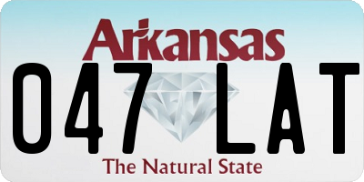 AR license plate 047LAT