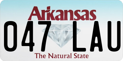 AR license plate 047LAU
