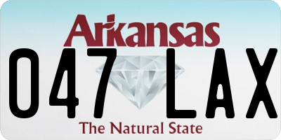 AR license plate 047LAX