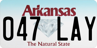AR license plate 047LAY