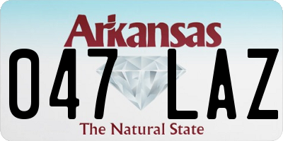 AR license plate 047LAZ