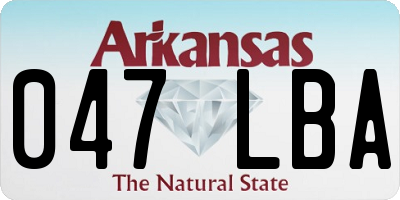 AR license plate 047LBA