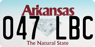 AR license plate 047LBC