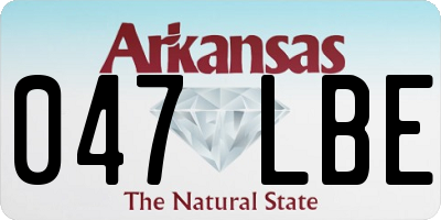 AR license plate 047LBE