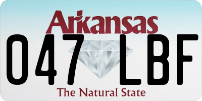 AR license plate 047LBF