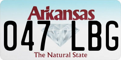 AR license plate 047LBG
