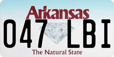 AR license plate 047LBI