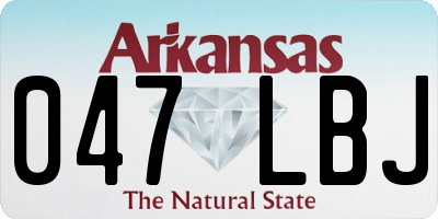 AR license plate 047LBJ