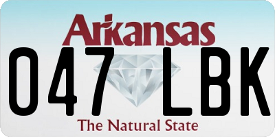 AR license plate 047LBK