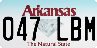 AR license plate 047LBM