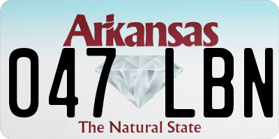 AR license plate 047LBN
