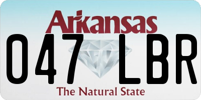 AR license plate 047LBR