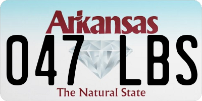 AR license plate 047LBS