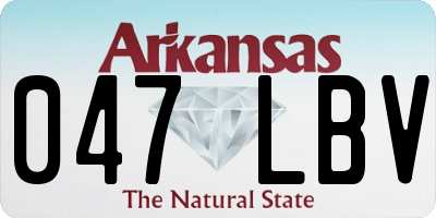 AR license plate 047LBV