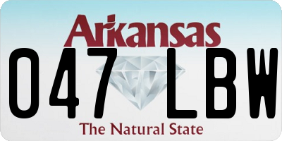 AR license plate 047LBW