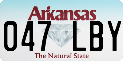 AR license plate 047LBY
