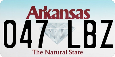 AR license plate 047LBZ