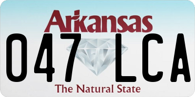 AR license plate 047LCA