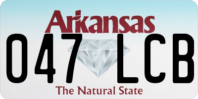 AR license plate 047LCB