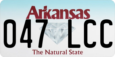 AR license plate 047LCC