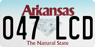 AR license plate 047LCD