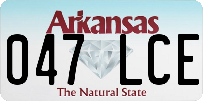 AR license plate 047LCE