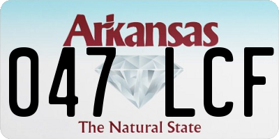 AR license plate 047LCF