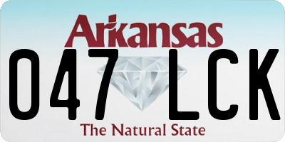 AR license plate 047LCK