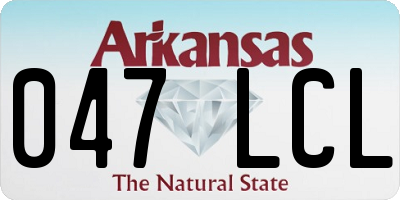 AR license plate 047LCL
