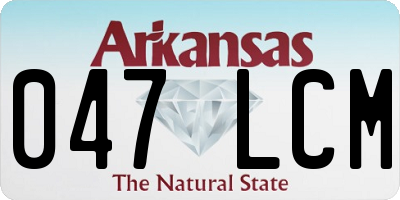 AR license plate 047LCM