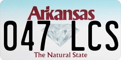 AR license plate 047LCS