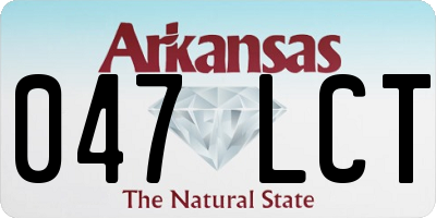 AR license plate 047LCT