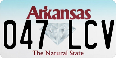 AR license plate 047LCV