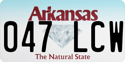 AR license plate 047LCW