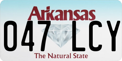 AR license plate 047LCY