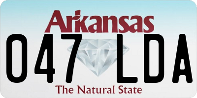 AR license plate 047LDA