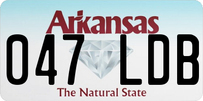 AR license plate 047LDB