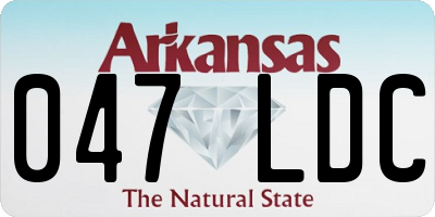AR license plate 047LDC
